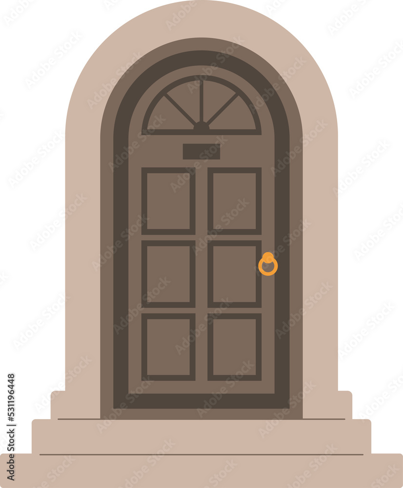 Fototapeta premium Stone door to the castle, sepulcher 