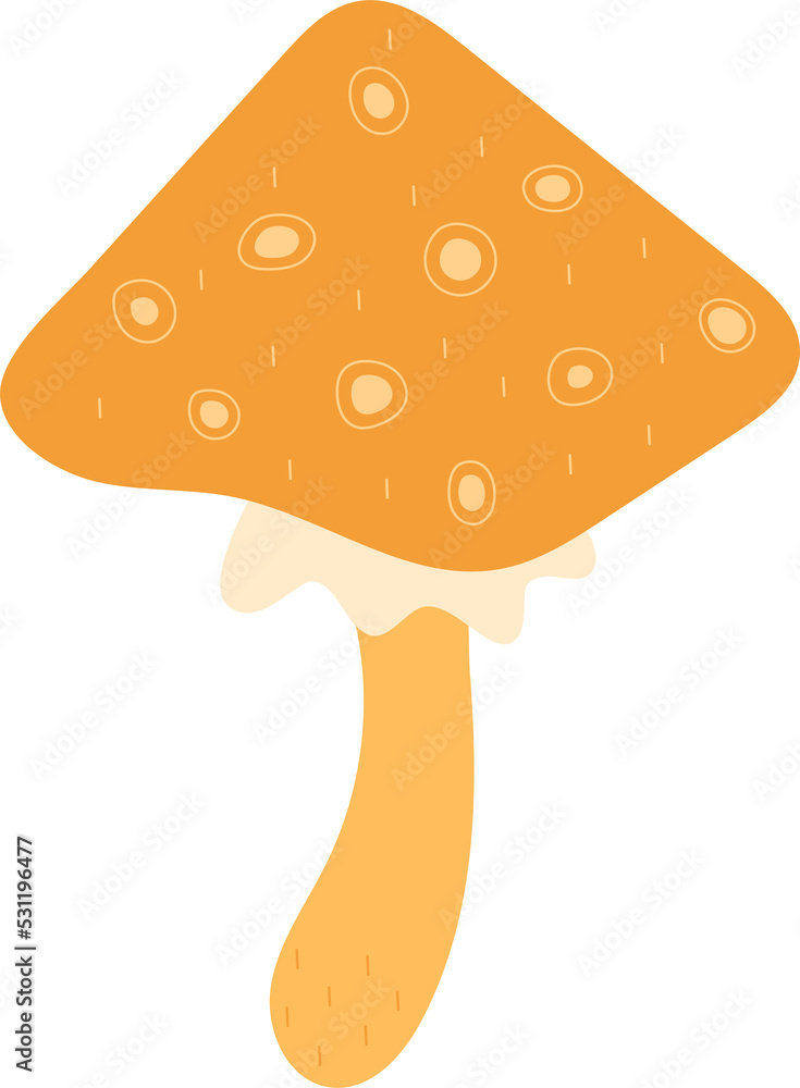 Fairy mushroom pith hand drawn patten