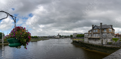 the Shannon River as it flows through the city of Limerick photo