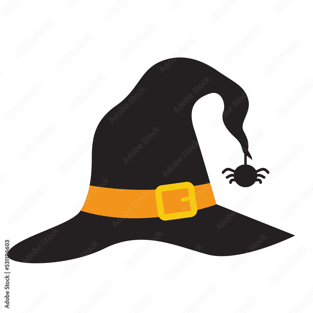 Witch hat element icon, halloween party accessory Witch hat element icon, halloween party accessory