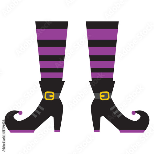  witch shoes in stockings