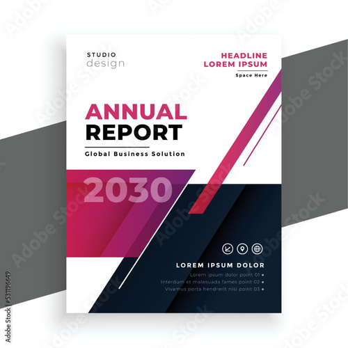 annual report business brochure template modern design