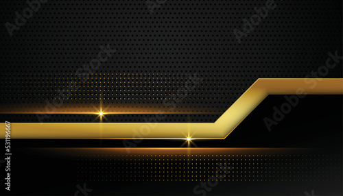 black and golden premium background design
