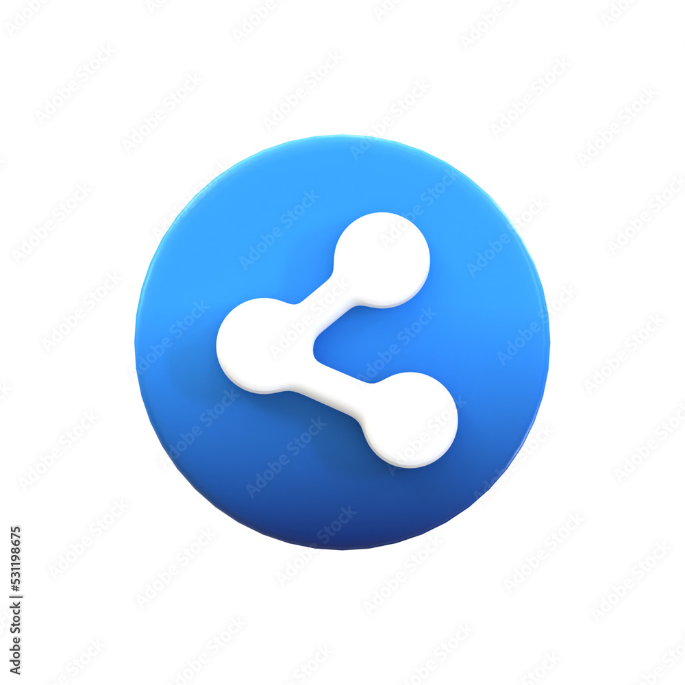 3D RENDERING SEO ICON - SHARE 3D RENDERING SEO ICON - SHARE