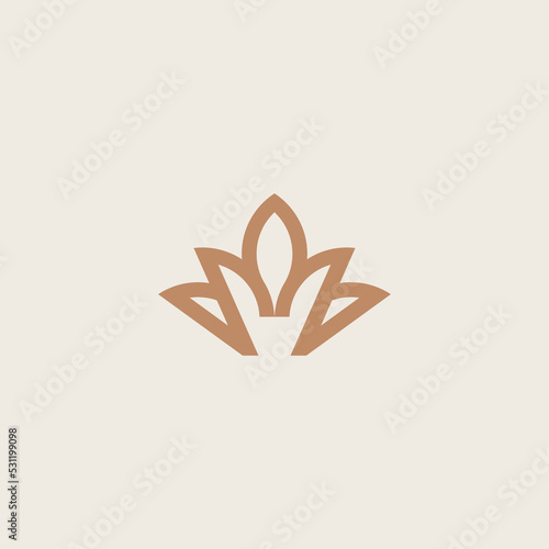 Tree logo boutique Linear Design Vector Stock. Abstract Geometric Leaves Logo Wellness Design Template. Leaf Nature Logo Vector illustration