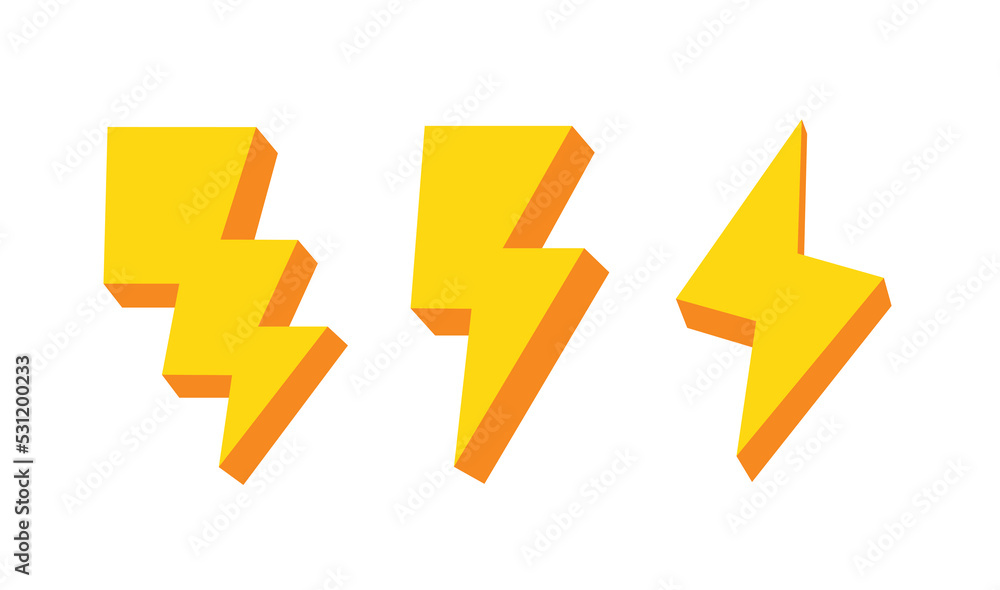 Thunder cartoon icon vector illustration Thunder cartoon icon vector illustration