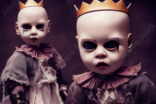 diabolical baby cursed doll 3d render terror halloween