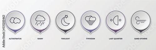 Photos infographic template with outline icons