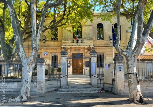 La mairie de Maussane-les-Alpilles, Bouches-du-Rhone, Provence-Alpes-Cote-d'Azur, France photo