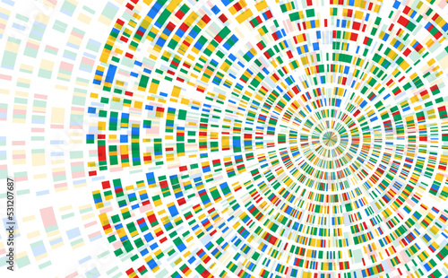 Dna test infographic. Genome sequence map.