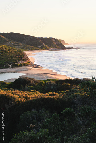 Obraz na płótnie Sunrise over Glenrock Lagoon, and Burwood Beach taken during Australian Winter w salonie