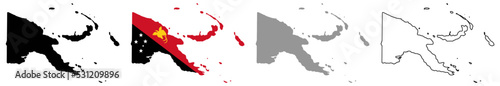 Map Papua New Guinea vector background. Isolated country texture