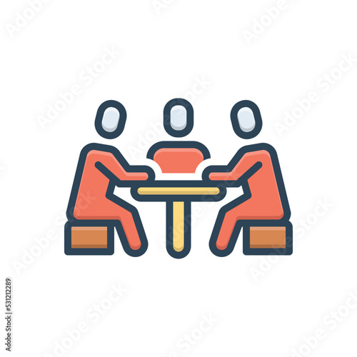 Color illustration icon for trustee