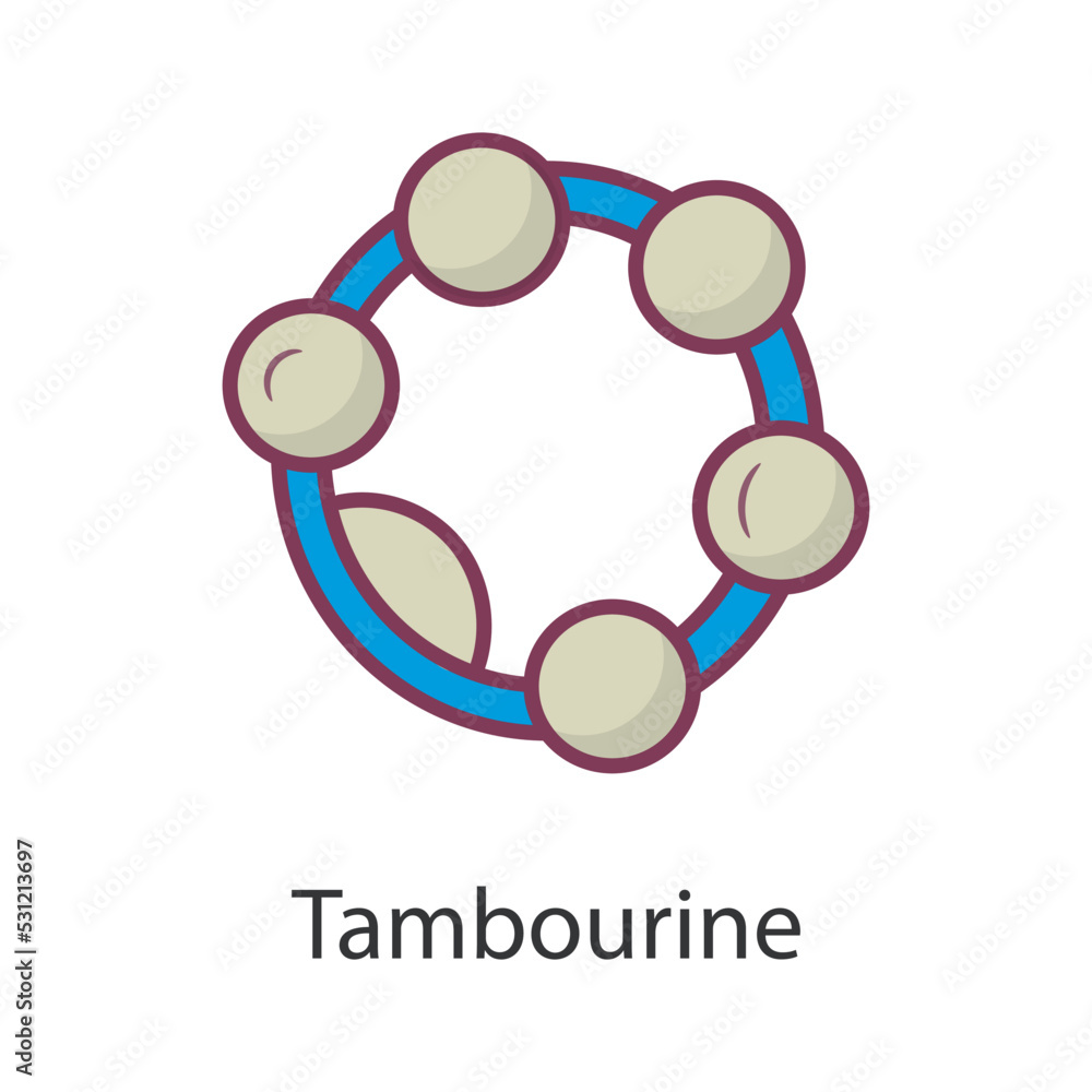 Tambourine Filled Outline Icon Design illustration. Music Symbol on White background EPS 10 File Tambourine Filled Outline Icon Design illustration. Music Symbol on White background EPS 10 File