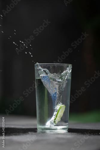 glass of water with lime © vladimir