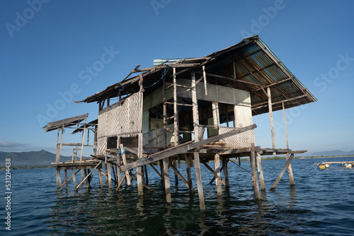 house on the water island in Bali  Indonesia