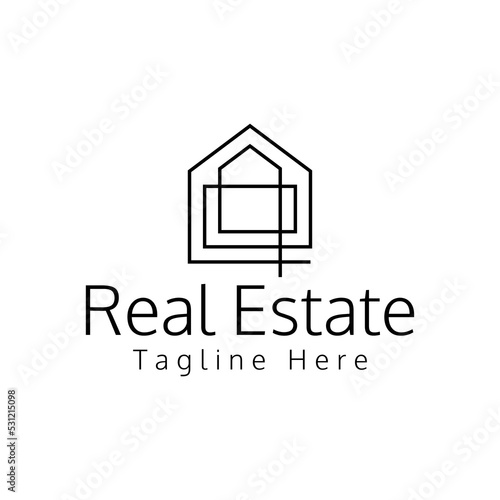 Abstract real estate logo design