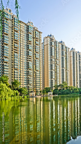 China's high-grade residential community, modern high-rise residential buildings.