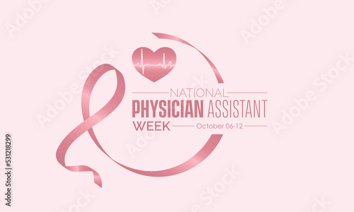 Vector illustration design concept of national physician assistant week observed on october 6-12