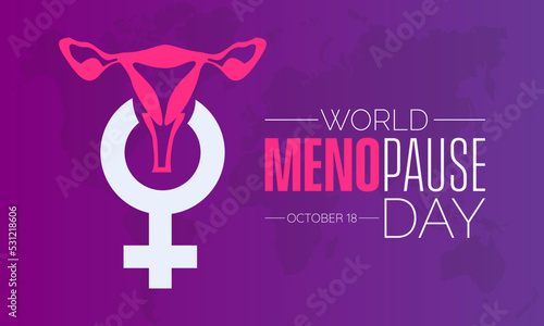 Vector illustration design concept of world menopause day observed on october 18