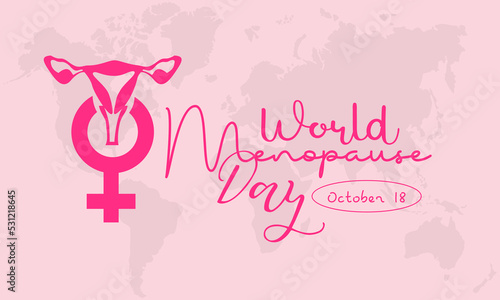 Vector illustration design concept of world menopause day observed on october 18