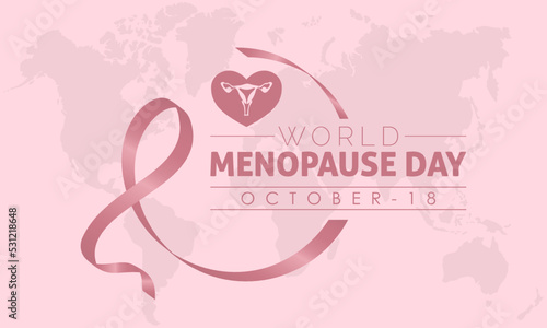 Vector illustration design concept of world menopause day observed on october 18 photo
