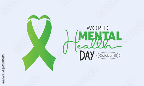 Vector illustration design concept of world mental health day observed on october 10