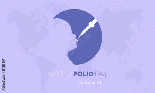 Vector illustration design concept of world polio day observed on october 24 photo