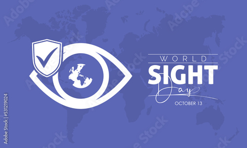Vector illustration design concept of world sight day observed on october 13