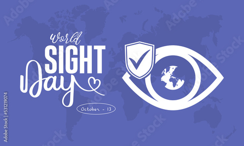 Vector illustration design concept of world sight day observed on october 13