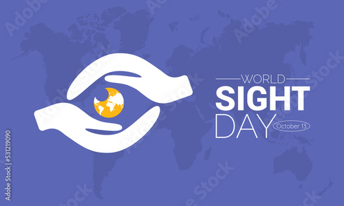 Vector illustration design concept of world sight day observed on october 13