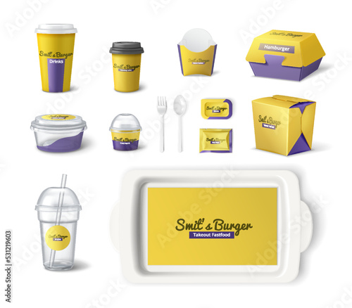 Branded Fastfood Packaging Set