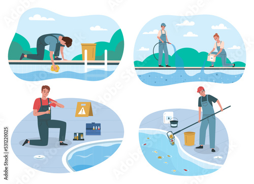 Swimming Pool Maintenance 2x2 Set