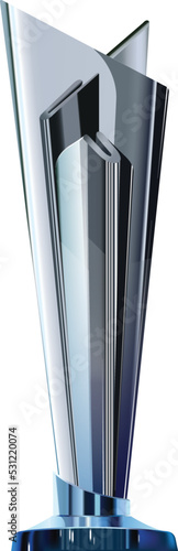 shiny metalic cup. Trophy cup, champions realistic vector, world t20 cup photo