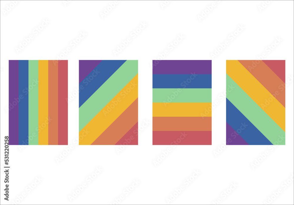 set of colorful banners for pride month