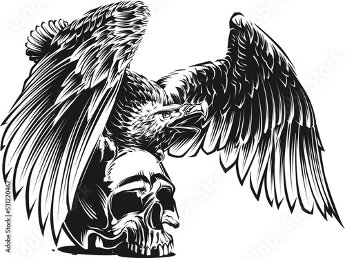Eagle and Skull