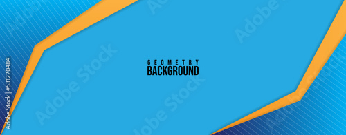 blue and yellow banner  background geometrical shape