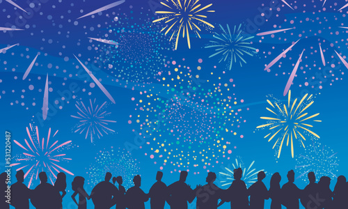 Fireworks Cartoon Composition