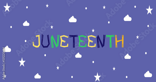 sky in juneteenth month with color; 