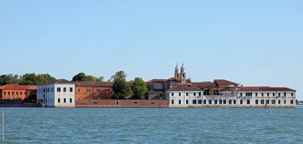 San Servolo Island near Venice in Italy once used as a madhouse and is now a museum