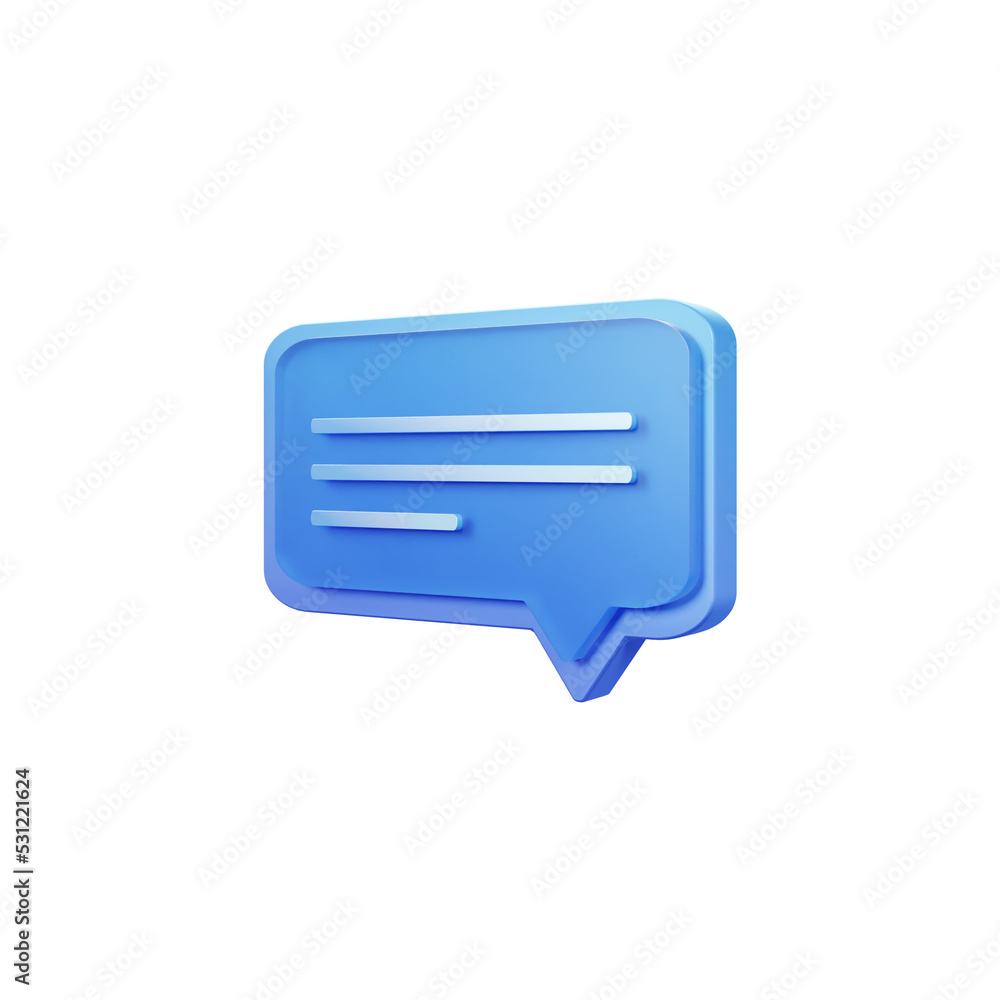 Text message box 3d rendering illustration Text message box 3d rendering illustration