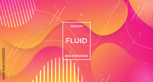 Colorful Fluid Background Design For Design Promotion, Advertising, Web Backdrop, Banner And Flyer