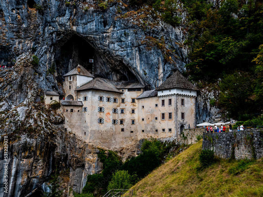 Predjama Castle or Castel Lueghi built within a cave near Postojna.