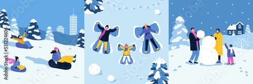 Winter Holiday Compositions Set