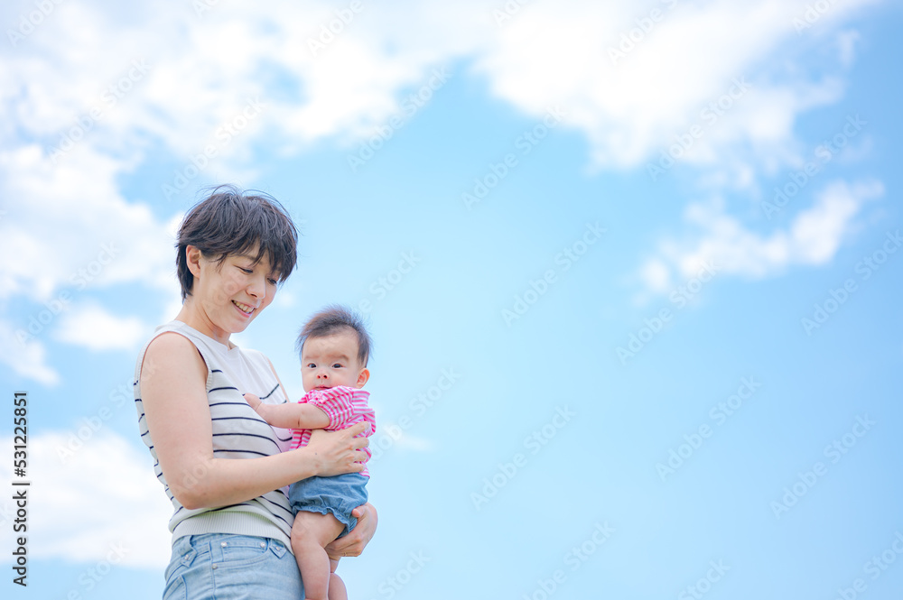 Fototapeta premium 親子の爽やかな休日