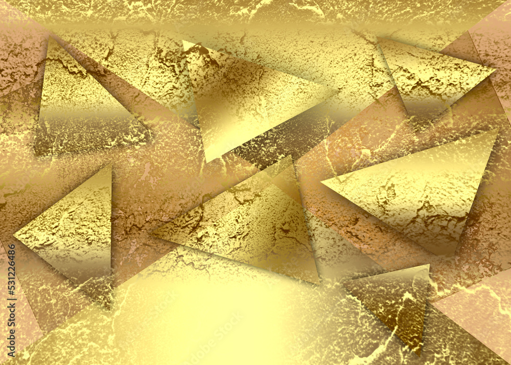 Golden Abstract decorative paper texture background for artwork - Illustration