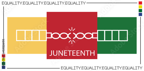 vector and chain in juneteenth; 
