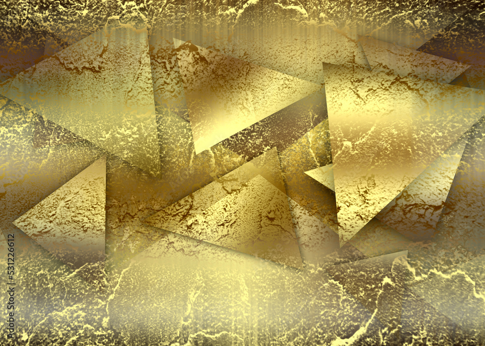 Golden Abstract decorative paper texture background for artwork - Illustration