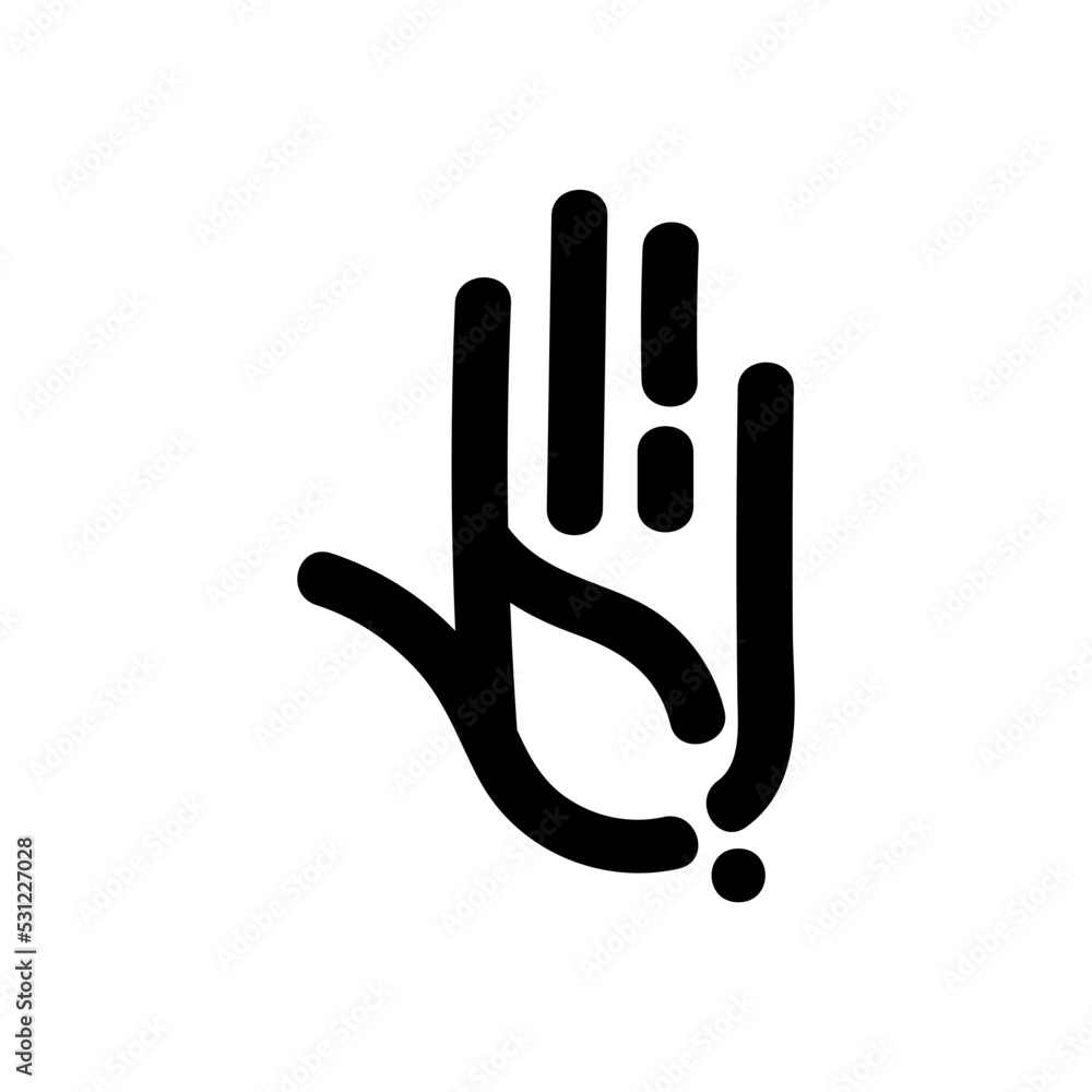 Palm and flower logo vector for yoga studio logo or hypnoterpist Palm and flower logo vector for yoga studio logo or hypnoterpist