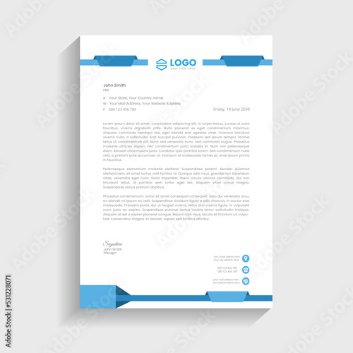 unique concept business letterhead template